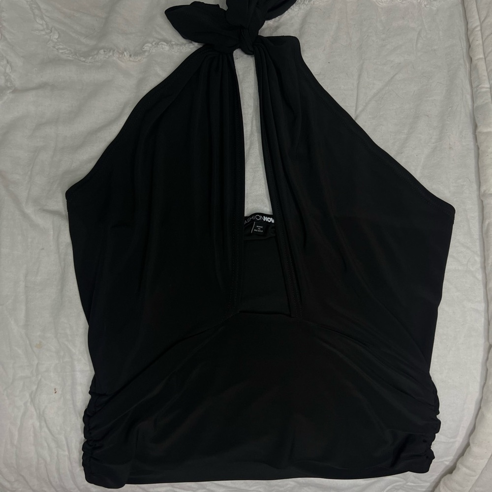 Fashion nova low cut halter top